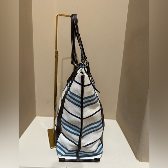 Burberry Blue Label Striped Canvas Tote - Picture 2 of 12